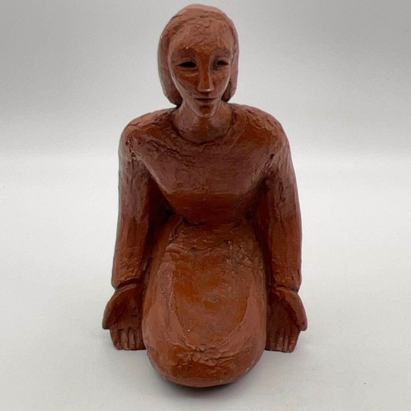 Vintage LDAD Signed Kneeling Woman Sculpture MCM Mid Century Modernist Figurine - Picture 3 of 9